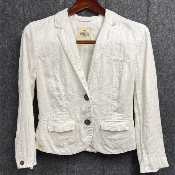Timeout Jackets & Blazers - Timeout Women's Elegant White Blazer